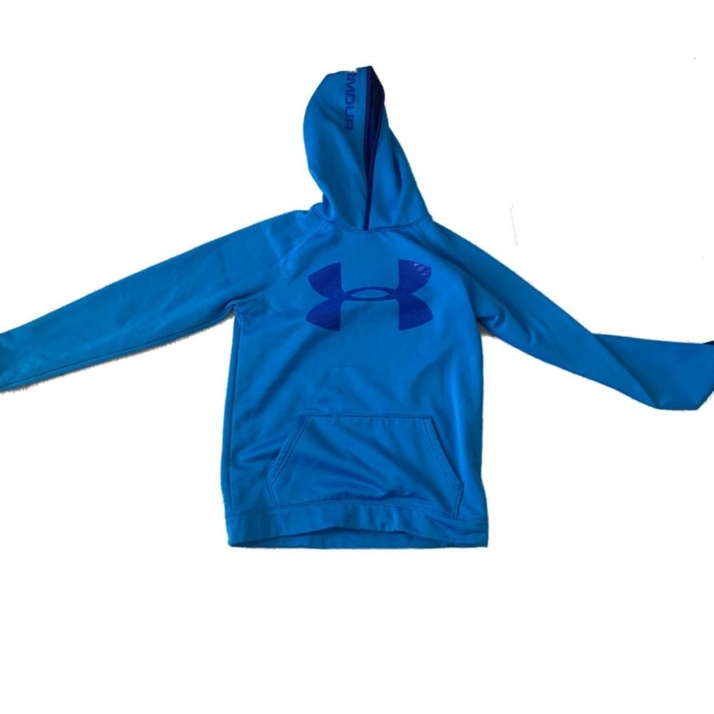 YOUTH KIDS XL - Blue Under Armour hoodie. One minor scratch shown in last photo
